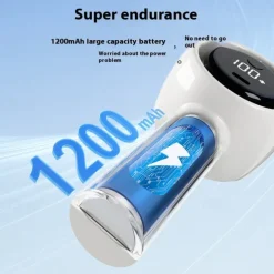 High Power Portable Handheld Fan – LED Display USB Rechargeable Mini Cooling Fan with 5 Speeds and Long Battery Life