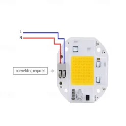 High Power 50W COB LED Chip SMD 110V Welding Free Diode for Lamp Beads DIY Lighting Smart IC No Need Driver