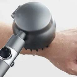High Pressure 3-Mode Message Shower Head With Stop Button Handheld Water Saving Spray Nozzle Bathroom Accessories