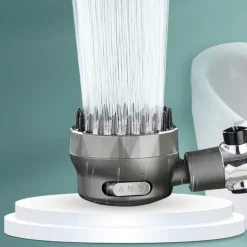 High Pressure 3-Mode Message Shower Head With Stop Button Handheld Water Saving Spray Nozzle Bathroom Accessories