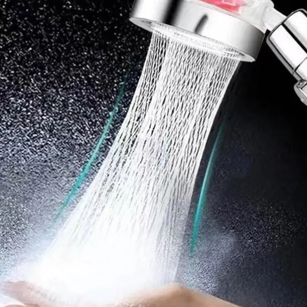 High Pressure Shower Head Water Saving Hand-held Spray Nozzle Turbocharged Shower Head With Small Fan Bathroom Supplies