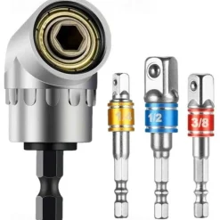 High Quality 105 Degrees 1/4" Extension Hex Drill Bit Adjustable Hex Bit Angle Driver Screwdriver Socket Holder Adaptor Tools