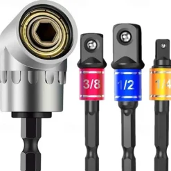 High Quality 105 Degrees 1/4" Extension Hex Drill Bit Adjustable Hex Bit Angle Driver Screwdriver Socket Holder Adaptor Tools