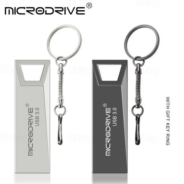 High Speed USB 3.0 Metal Flash Drive 32GB 64GB 128GB Pendrive Waterproof usb drive Pen Mini memory Sticks with key ring