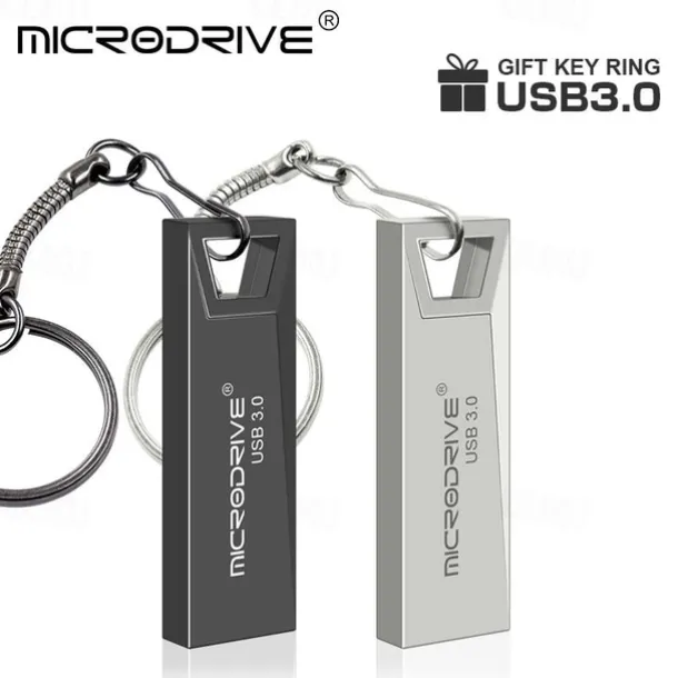 High Speed USB 3.0 Metal Flash Drive 32GB 64GB 128GB Pendrive Waterproof usb drive Pen Mini memory Sticks with key ring