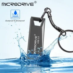 High Speed USB 3.0 Metal Flash Drive 32GB 64GB 128GB Pendrive Waterproof usb drive Pen Mini memory Sticks with key ring