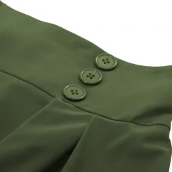 High Waist Pleated Skirt with Pockets Retro Vintage 1950s Rockabilly Swing Skirt Flare Skirt Women's Tea Party Casual Daily Skirts