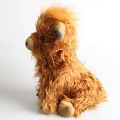 Highland Cow Brown Stuffed Animal Soft Toy Gift for Kids Naturli Eco-Friendly Plush 9.8 Inches