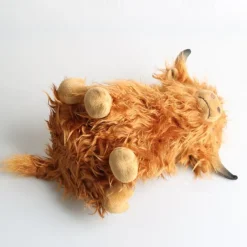Highland Cow Brown Stuffed Animal Soft Toy Gift for Kids Naturli Eco-Friendly Plush 9.8 Inches