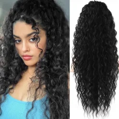 Highlight Drawstring Ponytail Extension PT005 Isabella 26 Long Bohemian Curly Pony Tail Multi Layered Light Soft Clip in Hair Extensions Ponytail Medium Blonde White Blonde Highlights