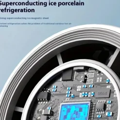 High-Speed USB Rechargeable Handheld Fan – Folding Mini Turbo Fan with Ice Pack for Outdoor Travel