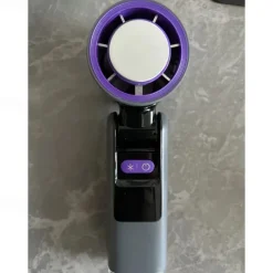 High-Speed USB Rechargeable Handheld Fan – Folding Mini Turbo Fan with Ice Pack for Outdoor Travel