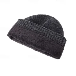 Hiking Hat Balaclava Skull Cap Beanie Thermal Warm Fleece Lining Soft Winter Men's Fishing Activity