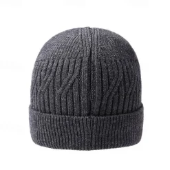 Hiking Hat Balaclava Skull Cap Beanie Thermal Warm Fleece Lining Soft Winter Men's Fishing Activity