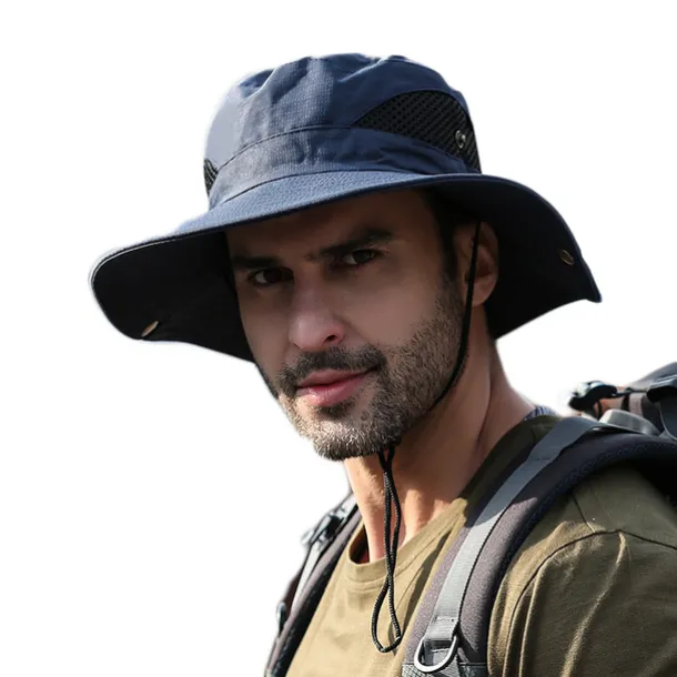 Hiking Hat Sun Hat for Men/Women, Sun Protection Wide Brim Bucket Hat Waterproof Breathable Packable Boonie Hat for Fishing Camping Hiking
