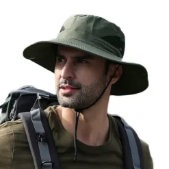 Hiking Hat Sun Hat for Men/Women, Sun Protection Wide Brim Bucket Hat Waterproof Breathable Packable Boonie Hat for Fishing Camping Hiking