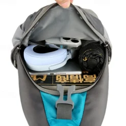 Hiking Sling Backpack Zipper Multi Pocket Rain Waterproof Anatomic Design Wearable Durable Outdoor Hiking Camping Military Nylon Black Army Green Blue