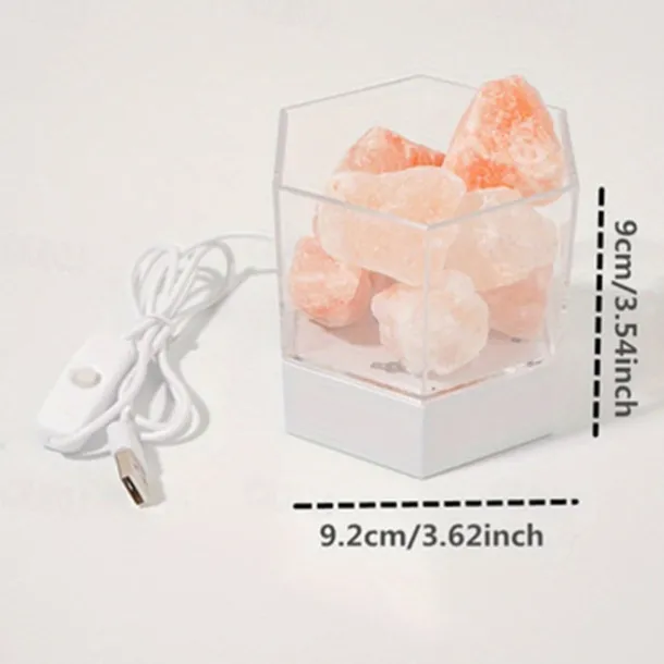 Himalayan Salt Lamp Natural Crystal Salt Rock Lamp for Warm Peaceful and Romantic Night Light Modern Healthy Decorative Indoor Home Lighting