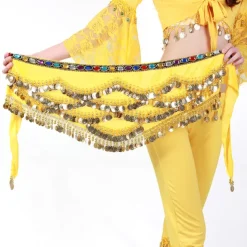 Hip Scarves Women's Training Polyester Gold Coin / Beading Animals / Christmas Decorations / Halloween Decorations Hip Scarf / Belly Dance / Princess / Historical Characters / Fairies