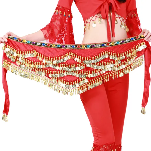 Hip Scarves Women's Training Polyester Gold Coin / Beading Animals / Christmas Decorations / Halloween Decorations Hip Scarf / Belly Dance / Princess / Historical Characters / Fairies