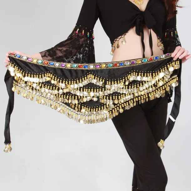 Hip Scarves Women's Training Polyester Gold Coin / Beading Animals / Christmas Decorations / Halloween Decorations Hip Scarf / Belly Dance / Princess / Historical Characters / Fairies