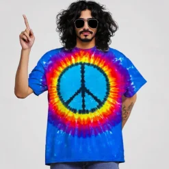 Hippie T-shirt Tie-Dye Tee 3D Tie Dye Print Retro Vintage 1980s 1970s For Men's Adults' Masquerade 3D Print Casual Daily