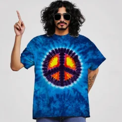 Hippie T-shirt Tie-Dye Tee 3D Tie Dye Print Retro Vintage 1980s 1970s For Men's Adults' Masquerade 3D Print Casual Daily