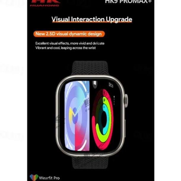 HK9 Pro Max Smart Watch with 2 Watch Bands 1.32 inch Smartwatch Fitness Running Bluetooth ECG+PPG Pedometer Call Reminder Android iOS Long Standby Hands-Free Calls Step Tracker IP68 22mm Watch Case