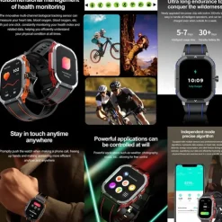 HK56 Smart Sports Watch 2.06inch Amoled Large Screen Bluetooth Call AI Voice Rotating Crown Women Digital Fitness Watches