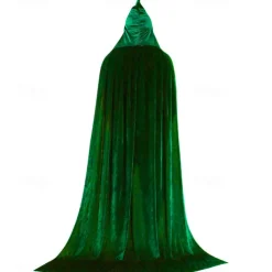 Hocus Pocus Witch Mary Sarah Cloak Masquerade Men's Women's Boys Movie Cosplay Cosplay Costume Party Green Cloak Masquerade Polyester With Wig