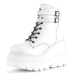 Holographic Platform Wedge Ankle Boots for Women - Trendy and Bold Footwear for Festivals and Parties
