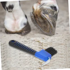 Hoof pick with brush and scraper soft grip hoof pick horse brush Horse hook hoof brush Horse soft Grooming Tools Horse Stuff Horse Hoof Pick Brush toy goat to weave cleaning brush