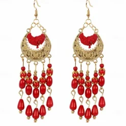 Hoop Earrings for Women Sensitive Ears Boho Earrings 1970s 1980s Retro Vintage Metal Earrings Hollow Earrings Daisy Earrings Fashion Jewelry