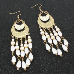 Hoop Earrings for Women Sensitive Ears Boho Earrings 1970s 1980s Retro Vintage Metal Earrings Hollow Earrings Daisy Earrings Fashion Jewelry