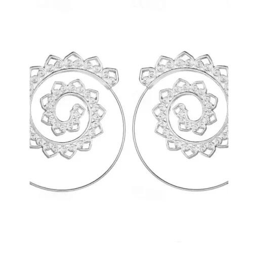 Hoop Earrings For Women's Party Wedding Alloy filigree Wave