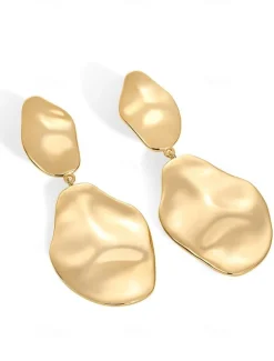 Hoop Earrings Vintage Style Drop Earrings Jewelry Silver / Gold For Wedding Party Daily