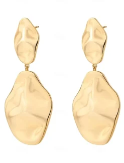 Hoop Earrings Vintage Style Drop Earrings Jewelry Silver / Gold For Wedding Party Daily