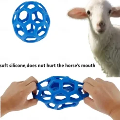 Horse Feeding Toy Ball Hanging Horse Toy Stable Feeding Ball, Stretch Resistant TPR Hay Feeder Toy Ball