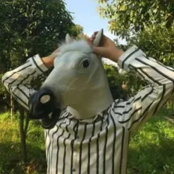Horse Halloween Mask Halloween Props Halloween Carnival Mask Funny Halloween Adults' Men's Women's Unisex Halloween Carnival Easy Halloween Costumes Dress Up