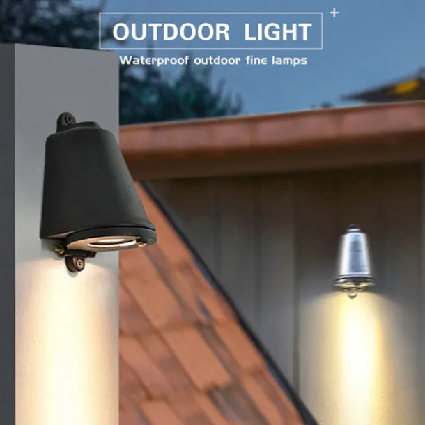 Horseshoe shaped industrial outdoor wall lamp black copper natural silver warm light neutral light waterproof wall lamp IP65 suitable for outdoor walls gardens porch corridors AC85-265V