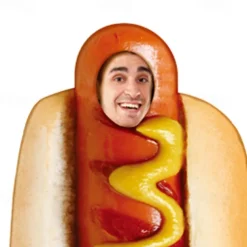 Hot Dog Carnival Costume Cosplay Costume Funny Costumes Group & Family Halloween Costumes Kid's Adults' All Cosplay Costumes Funny Costume Halloween Carnival Masquerade Easy Carnival Costume