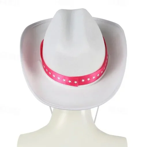 Hot Pink Cowgirl Set Doll Movie Cosplay Costume Masquerade Girls' Movie Cosplay Retro Vintage Vest Pants Scarf Masquerade Halloween