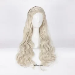 House of the Dragon Daenerys Targaryen Wig ong Wavy Dragon of Mother Heat Resistant Synthetic Hair Wig Wig Cap Halloween Wigs