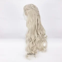 House of the Dragon Daenerys Targaryen Wig ong Wavy Dragon of Mother Heat Resistant Synthetic Hair Wig Wig Cap Halloween Wigs