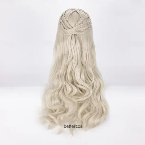 House of the Dragon Daenerys Targaryen Wig ong Wavy Dragon of Mother Heat Resistant Synthetic Hair Wig Wig Cap Halloween Wigs