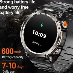 HT30 Smart Watch Rugged Military Men's 1.7 inch 600mAh Battery Compass Sports Fitness Watches Bluetooth Call Smartwatch
