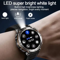 HT30 Smart Watch Rugged Military Men's 1.7 inch 600mAh Battery Compass Sports Fitness Watches Bluetooth Call Smartwatch