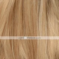 Human Hair Blend Wig Short Straight Layered Haircut Short Hairstyles 2020 Berry Classic Straight Black Blonde Brown Natural Capless Women's Palest Blonde Honey Blonde / Bleached Blonde Blonde 8 inch