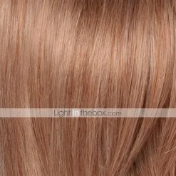 Human Hair Blend Wig Short Straight Layered Haircut Short Hairstyles 2020 Berry Classic Straight Black Blonde Brown Natural Capless Women's Palest Blonde Honey Blonde / Bleached Blonde Blonde 8 inch