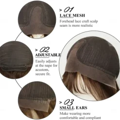 Human Hair Blend Wig Short Natural Straight Pixie Cut Side Part Layered Haircut Asymmetrical Brown Cosplay Curler & straightener Natural Hairline Capless Brazilian Hair Women's All Black / Blonde 14